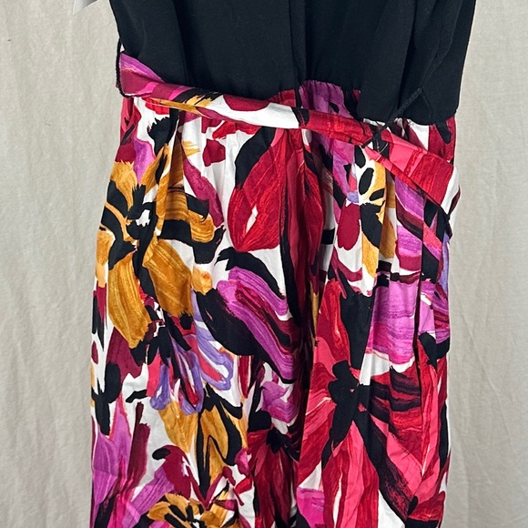 Donna Morgan Berry & Black Meadow Midi Dress Size 8P (12UK) NWT - Picture 12 of 17
